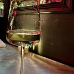 Glass of Viognier white wine